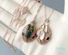 Designer Collection New Style Pendant Necklaces Women Lady Diamond Mother of Pearl Malachite Plated Gold Blue Eyes Snake