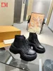 Designer luxe ARCHLIGHT toile cuir marron Ruby Line bottes courtes chaussures plate-forme bottes de combat à lacets chaussons avec boîte d'origine