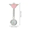 Wristwatches Heart Watch Clip On Hanging Fob Lapel Pin Brooch Pocket Valentines Day Gifts