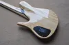 5 strängar Natural Wood Color Electric Bass Guitar med nacke-Thru-body Erbjudande logotyp/färganpassning