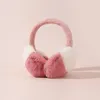 Ear Muffs Maikun 2023 Two color Earmuff Women s Winter Warm Fleece Thickened Cold proof Elastic Cap Hoop Plush Bag 231123