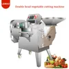 Machine à découper les carottes à Double tête, trancheur de gingembre, pommes de terre, déchiquetage, coupe-légumes, Machine de découpe de fruits