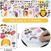 Autocollants de jouets pour enfants 36sheets enfants Diy Puzzle Sticker Games 12 Animaux Face drôle