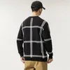 Männer Pullover Winter Hip Hop Gedruckt Lose Herren Baumwolle Pullover Männer Kleidung Mode Plaid Weihnachten Pullover BL22310