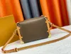 Verkoper Designer Zijweg Trunk Handtassen Mirror Kwaliteit Schoudertas Tas Cross Body Clutch Hobo Purse Bruine Flower Box S-Lock Travel