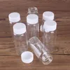 Opslagflessen 15 stuks 65 ml 37 90 mm glas met witte plastic doppen kruidencontainer Candy Jars flesje Diy Craft voor bruiloft cadeau