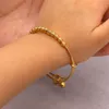 2pcs Baby Bangle Bracelet Children Beads Design Real 18k Gold Color Lovely Cute Kids Gift Fashion Jewelry