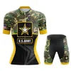 2022 US Army Women Cycling Jersey Set Bike Clothing Breathable Anti-UV Bicycle Wear Short Sleeve Bicycle Clothes217J