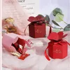 Present Wrap Creative Candy Box Wedding Favor Packaging Ribbon Chocolate Cookie Red Bags Baby Shower Festive Birthday Party Supplies 230422