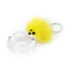 Keychains schattige meiden pluizige egel Keychain vrouwen pompom dierensleutel ring op tas auto snuisterij sieraden bruiloft feestje speelgoedcadeau