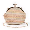 Evening Bags Summer Fashion Colourful Straw Handbags Clutch Shoulder Bag Women Wallet