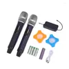 Microphones M-4 UHF Wireless For Karaoke Singing Rechargeable Dual Dynamic Microphone With Bluetooth Receiver Professional