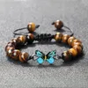 Strand Moda Bluefly Butterfly Pingente Bracelets Bulches para homens homens Minchações de energia de pedra natural Casal de braceletes Hnadmade Jewelry