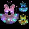 LED SwordsGuns enfants Costume accessoires filles ailes jouet lumineux papillon lumières décoration bâton magique performance jupe 231123