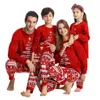 Dopasowanie rodzinnych strojów Wesołych Świąt Piżama Zestaw Dad Dad Mom Baby Dift Sleepar Red Navy Pants Koszulki Rompers Xmas Prezenty 231122