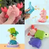 Baby Bath Toys Dinosaur Water Spray Squeeze dźwięk wytłaczanie pływające zwierzęta dziecięce basen wanna 231122