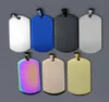 100 stukslot Goud Blauw Rosegoud Zwart Roestvrij Staal Leger Dog Tags Mannen Jongen Mode Hangers2491498