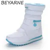 Сандалии Beyarne Winter Boots Women Ladys теплые туфли снежные ботинки внутри смешанного натурального шерсти сплошной цвет белый 2023nice смотрят