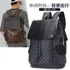 Sac à dos à carreaux pour hommes, tendance, loisirs, affaires, voyage, étudiant, grande capacité, cartable en PU, sac à dos pour ordinateur 230423