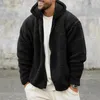 Men's Jackets Plus Size Autumn Winter Outer Coat Double-sided Arctic Velvet Hooded ZipperCoat Sweatshirt Male Top Wear Clothing 1PC