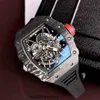 Mill Watch voor Richa heren mechanische luxe horloges Rm35-02 Zwitsers automatisch mechanisch uurwerk Saffierspiegel geïmporteerde rubberen band Zwitsers