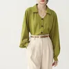 Женские блузки, рубашки, женские простые универсальные модные топы во французском стиле с длинными рукавами, базовый дизайн, элегантные женские топы