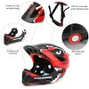 サイクリングヘルメットキッズデタッチ可能フルフェイスバイクヘルメット子供のスポーツ子供MTBオートバイスケートボードローラースケートヘルメット231122