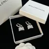 New designed Lock Pendant necklace Copper 18K gold-plated shiny metal X letters luxury women men earring Couple Designer Jewelry bb0321