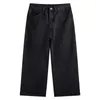 Женские джинсы большого размера, потертые винтажные американские заклепки для женщин, свободный крой с высокой талией и узкие широкие брюки со шваброй