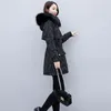 女性のダウン2023ファッションウィンターパーカージャケットフード付きファーカラールーズカジュアル厚い暖かい綿の女性コートG603