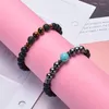 Braccialetti con ciondoli 12 pezzi Nero opaco Lava Ematite Occhio di tigre Guarigione Equilibrio Perline Reiki Buddha Preghiera Pietra naturale Bracciale Yoga per le donne