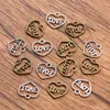 Charms 30pcs 14x18 mm metalowy stop pusta litera serca miłosna biżuteria wisząca wytwarzanie ręcznie wykonanego rzemiosła 2023 produkt hurtowy