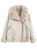Manteau d'hiver en fausse fourrure pour femmes, mode épais et chaud, double face dans une veste, Vintage à manches longues, vêtements de dessus chics, 231122