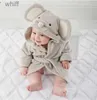 Towels Robes 0-6Y Children Robes Animal Boys Girls Cotton sleepwear Baby Bathrobe Romper kids Home wear Baby Hooded Bath Towel Robes CartoonL231123