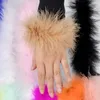 Knee Pads Colored Fur Sleeve Feather Cuff Marabou PLume Boa Women Party Clothing Accessories Fashion Ladies Wristband Feathers Decoration