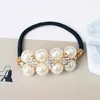 Hair Clips Fashion Woman Accessories Elegant Imitation Pearls Rubber Headbands Elastic Headwear Crystal Rope Ornaments Gifts