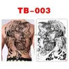 Tymczasowe tatuaże fl Back Large Tattoo naklejka męska Lion King Snake Dragon Ganesha Tiger Body Woman Waterproof Fake Art Kropił