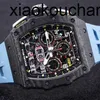 Часы Miers RichasMilers Bbr Factory Tourbillon Carbon Fiber Millers Swiss Водонепроницаемые часы Top Clone 11-03 NTPT, механические часы 44,50 мм