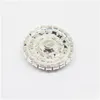 Rhinestones 50Pcs 25Mm Round Rhinestone Sier Button Flatback Decoration Crystal Buckles For Baby Hair Accessories Drop Delivery Jewelr Dhmin