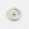 Strass 50 pièces 25mm rond strass Sier bouton Flatback décoration boucles en cristal pour accessoires de cheveux de bébé livraison directe bijoux Dhmin