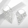 Dangle Oorbellen Vintage Goud Zilver Kleur Drop Earring Voor Vrouwen Geometrische Holle Driehoek India Party Sieraden Groothandel 9663