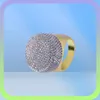 Mens Hip Hop Gold Ring Jewelry Fashion Iced Out High Quality Gemstone Simulation Diamond Rings for Men93522458206400