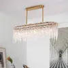 Pendant Lamps Luxury Design Rectangular Chandeliers LED Lamp AC110V -240V Dining Room Living Hanging Lights Bar Chandelier