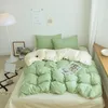 Bedding sets Nordic Bedding Set with Duvet Cover Bed Sheet Pillowcase Single Couple Bedspreads King Queen 12 People Solid Color Bed Linen 231122