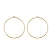 Boucles d'oreilles de gros cerceau brillantes de 60 mm populaires de 60 mm de boucles d'oreilles grandes exagérées