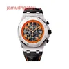 AP Swiss Luxury Watch Royal Oak Offshore Series 26170 Men's Watch Volcano Face Time Calendar 42mmオートマチックメカニカルウォッチ