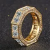 Designer smycken Moissanite Hip Hop Jewelry 925 Sterling Silver VVS Lab Grown Diamond Iced Out Octagon Finger Band Ring med GRA Certificate