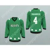 Özel Yeşil 4 ST. Patrick'in İrlandalı Cloverkill Hokey Forması Yeni Top ED S-M-L-XL-XXL-3XL-4XL-5XL-6XL