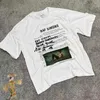 Herr tshirts raf simons karaktär po brev tryck kort ärm tshirt män kvinnor lös hiphop topp tee 230422