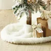 Décorations de Noël 7890122cm Jupes d'arbre Tapis en peluche blanche Navidad Jupe Base de Noël Ornement Année Décor à la maison 231123